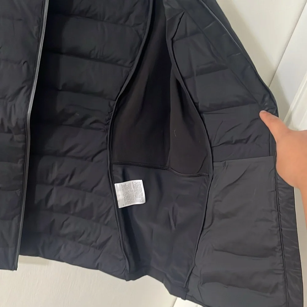 Lululemon Black Sleeveless Jacket with Embroidered Patch